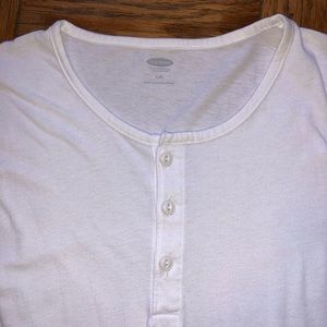Old Navy Shirts - White long sleeve henley shirt Old Navy Shirts - White long sleeve henley shirt